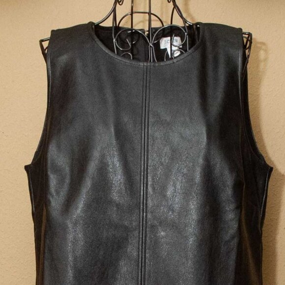 NWT J. Crew Faux Leather Black Shift Dress size 8 - Picture 6 of 16
